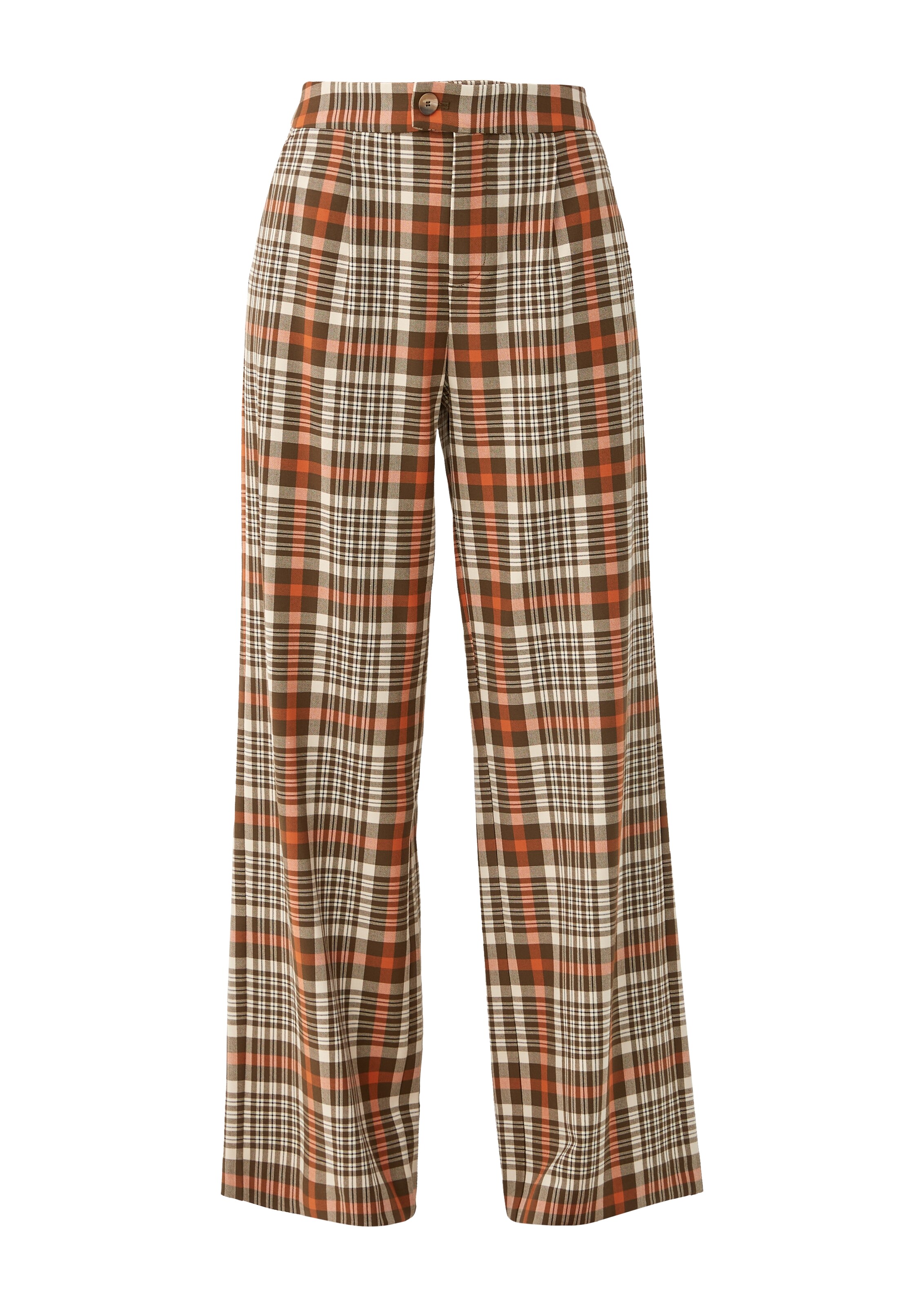 s.Oliver Wide leg Pleat-Front Pants in Mixed colors: front