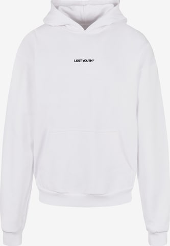 Sweat-shirt 'Chaos' Lost Youth en blanc : devant