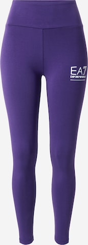 EA7 Emporio Armani Скинни Леггинсы в Лиловый: спереди