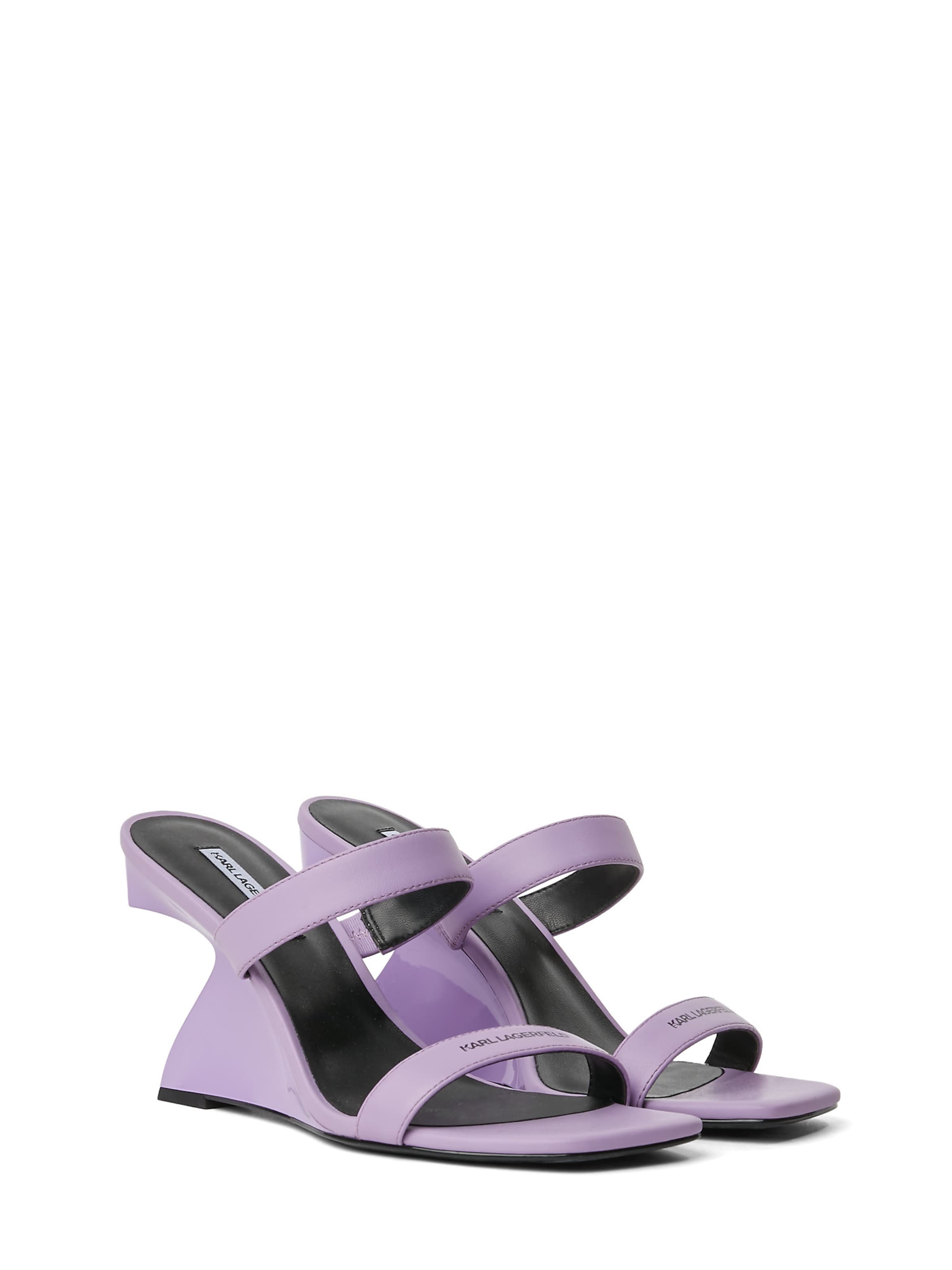 lillā KARL LAGERFELD JEANS Ādas čības 'Waverly Wedges'