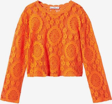 MANGO Sweter w kolorze pomarańczowy: przód
