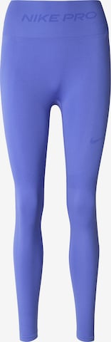 Skinny Pantalon de sport NIKE en bleu : devant