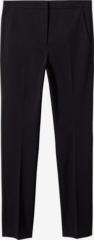 Coupe slim Pantalon 'COLA' MANGO en noir : devant