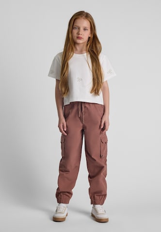 MINOTI Tapered Broek in Bruin: voorkant