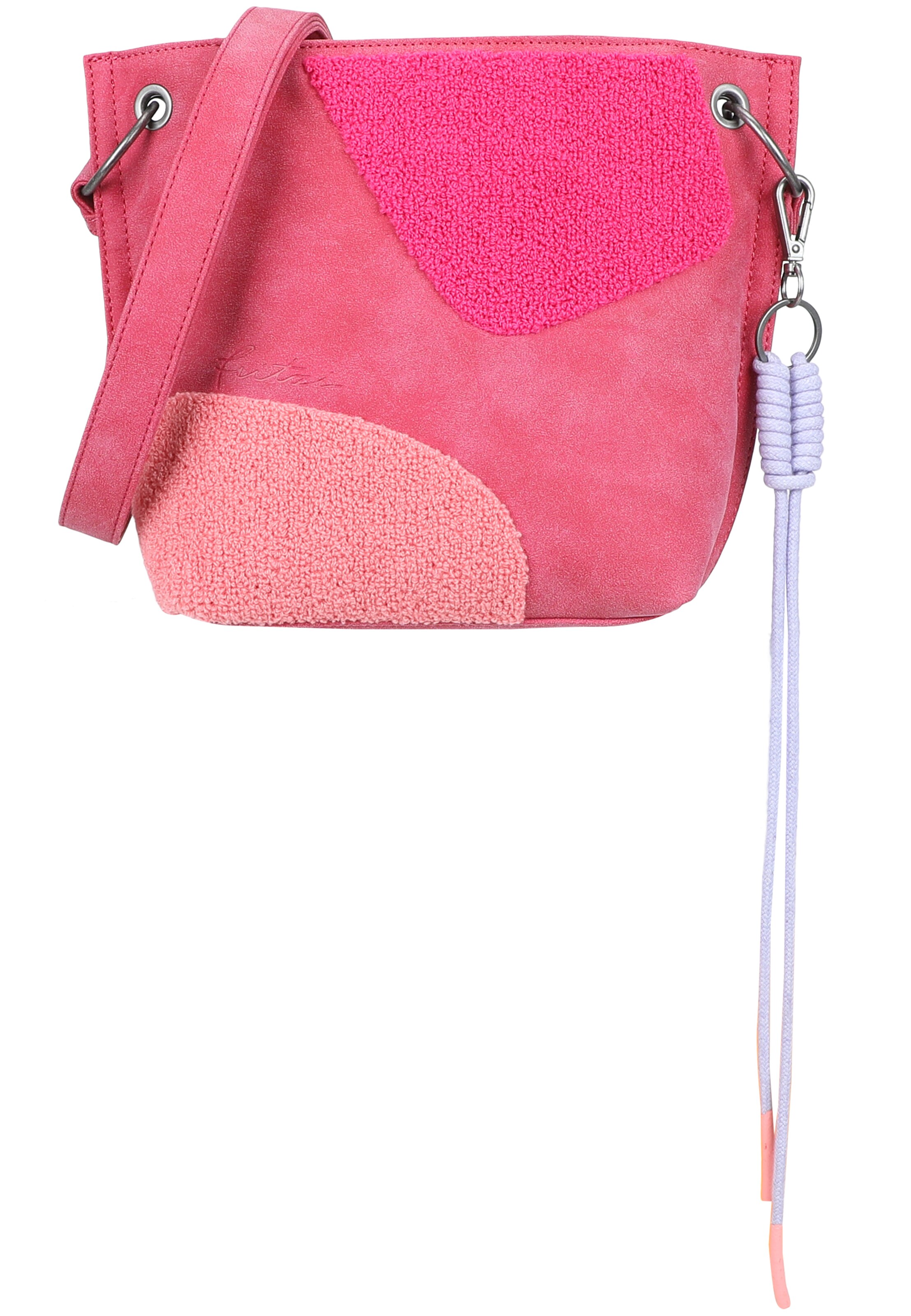 Fritzi aus Preußen Shoulder Bag 'Fritzi03 Limited Happy Flocked Jive' in Pink: front