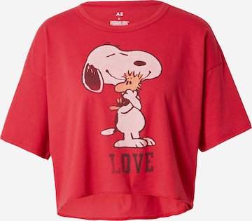 American Eagle Shirt 'LOVE SNOOPY' in Red: front