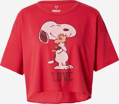 American Eagle Тениска 'LOVE SNOOPY' в червено / черно / бяло, Преглед на продукта