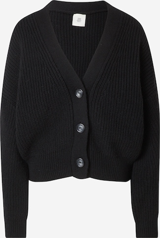 Kauf Dich Glücklich Knit Cardigan 'Ava' in Black: front