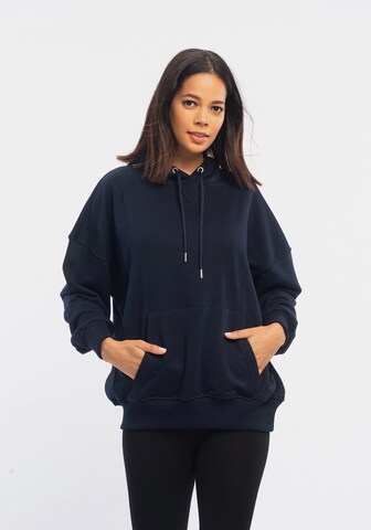 Tom Barron Hoodie mit Tasche in Blau: predná strana