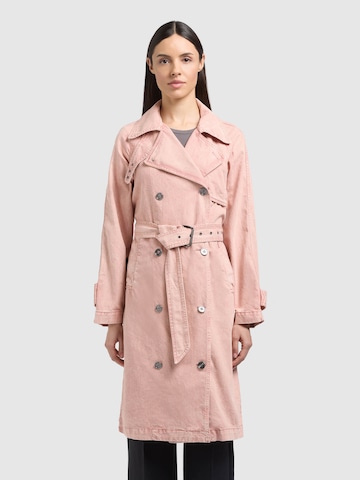 Manteau mi-saison 'ENZA' khujo en rose : devant