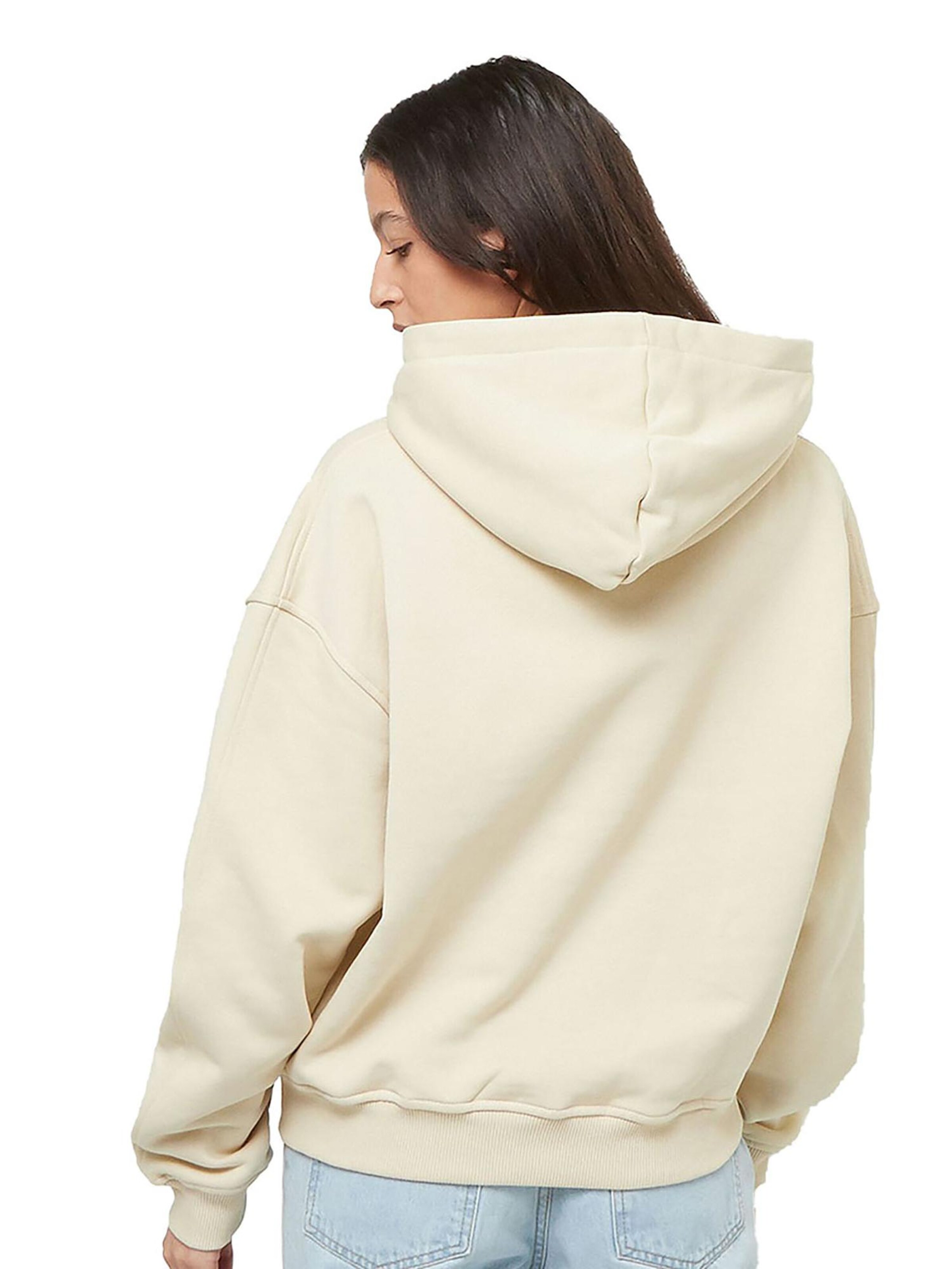 Pequs Sweatshirt 'Mythic Logo Patch' in Beige