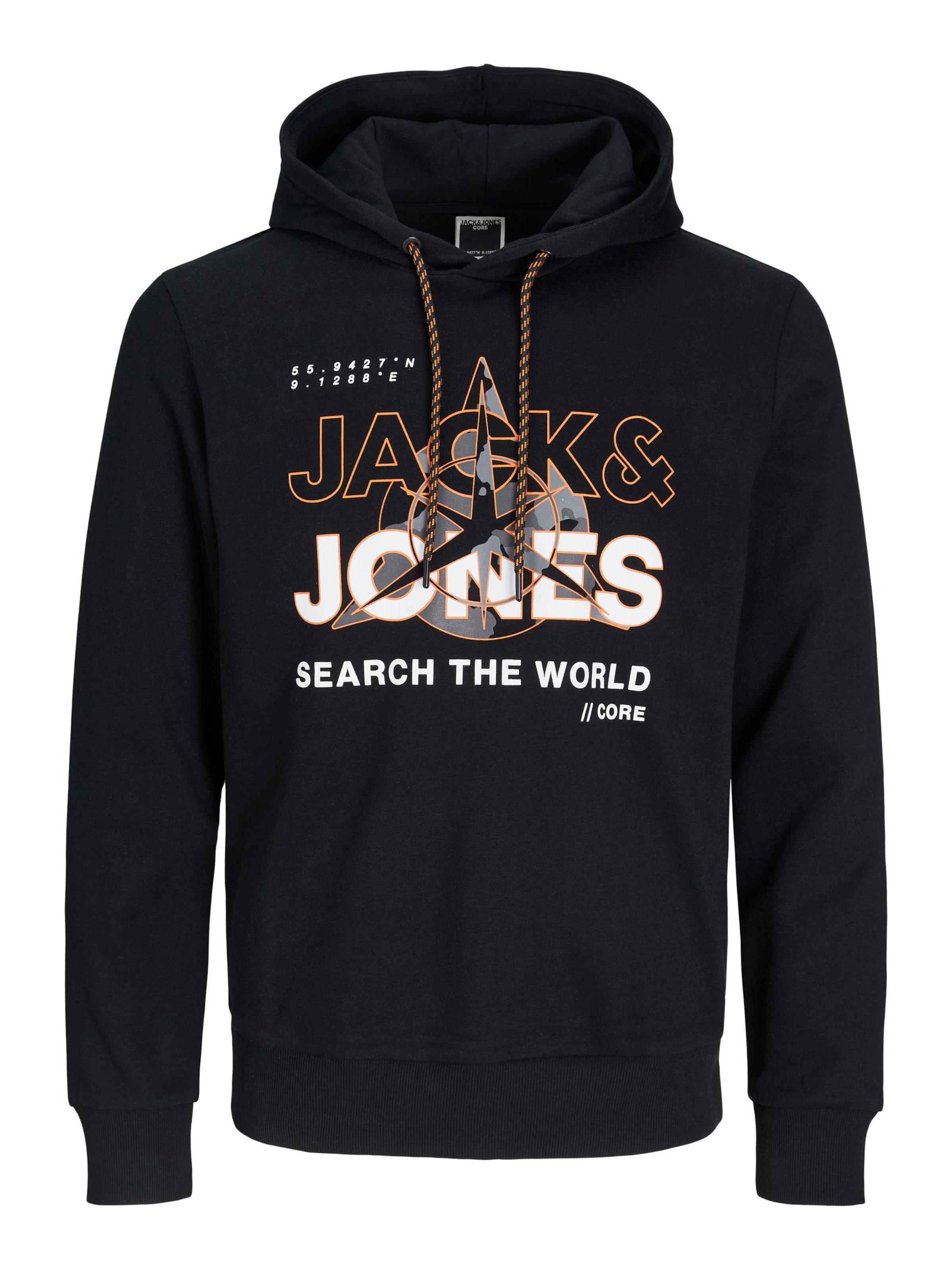 JACK & JONES Sweatshirt 'JJHunt' in Schwarz: Vorderseite