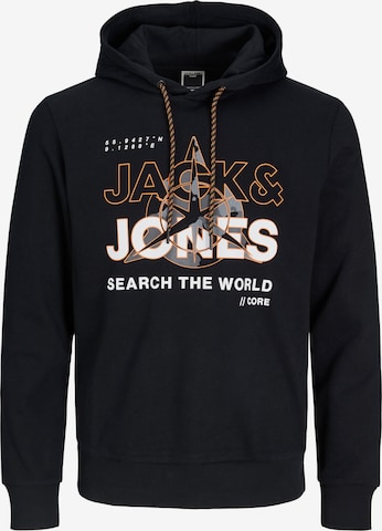 JACK & JONES Sweatshirt 'Hunt' in Zwart: voorkant