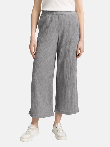 TOM TAILOR Wide leg Broek in Zwart: voorkant