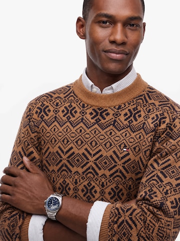TOMMY HILFIGER Pullover in Braun