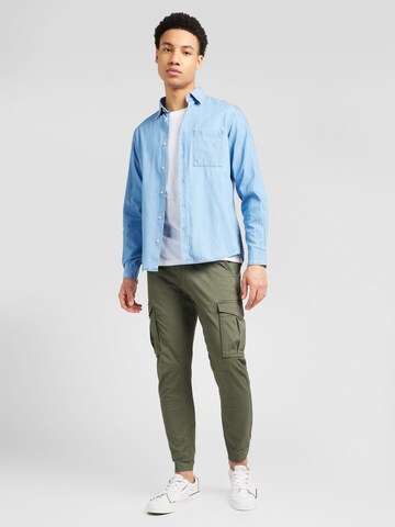 s.Oliver Regular fit Button Up Shirt in Blue