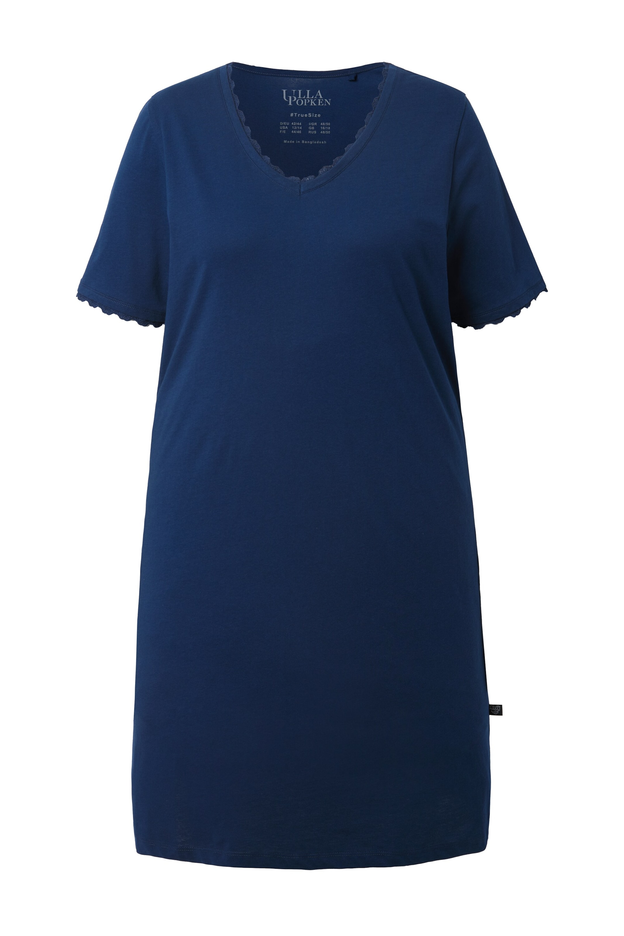 Ulla Popken Nachthemd in Blauw: voorkant