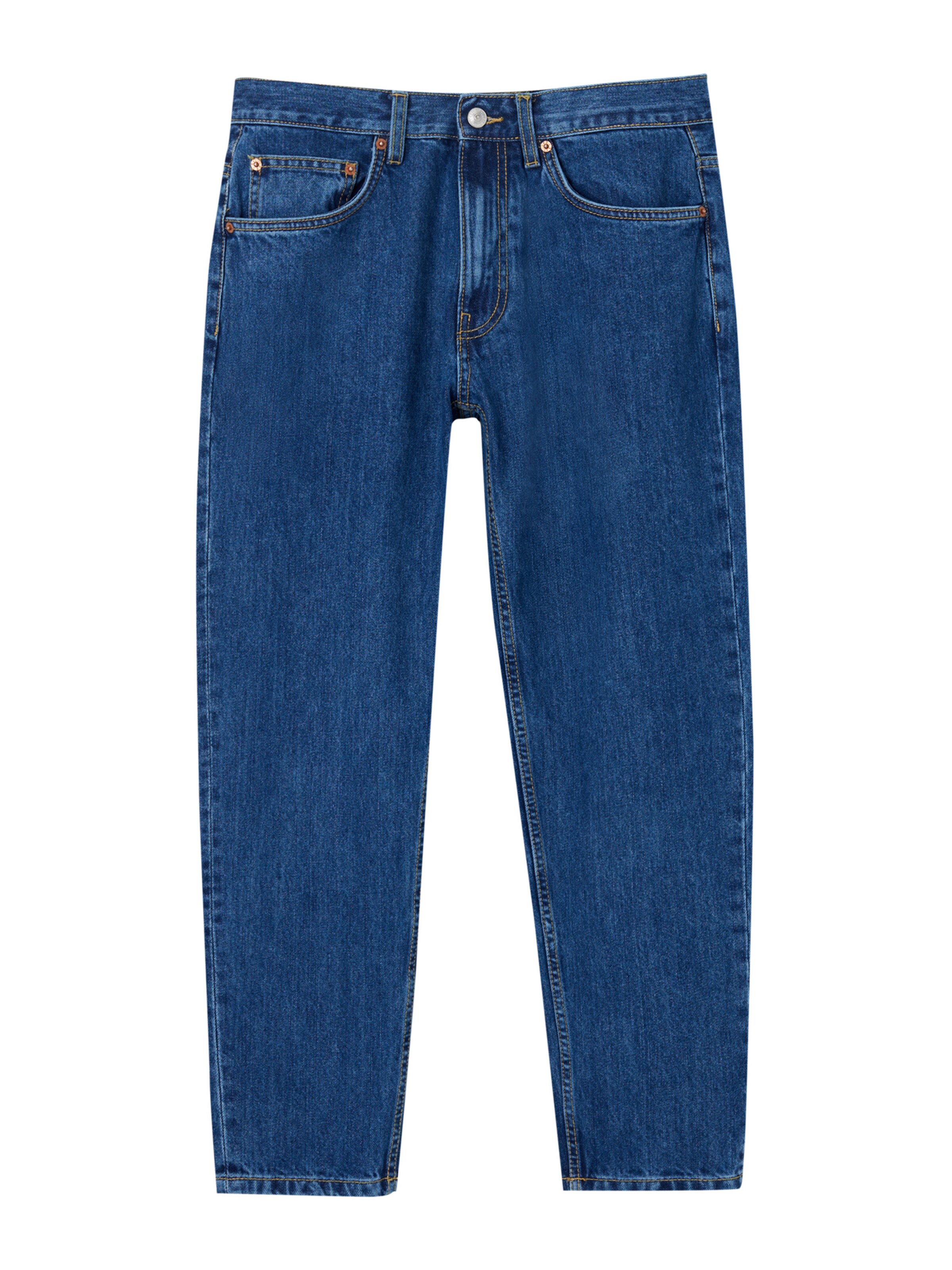 Pull&Bear Wide Leg Jeans in Blau: Vorderseite