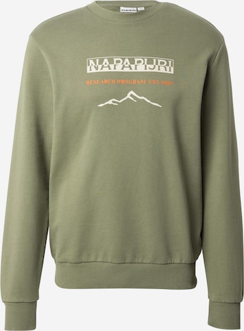 NAPAPIJRI - Sweatshirt 'BANEM' em verde: frente