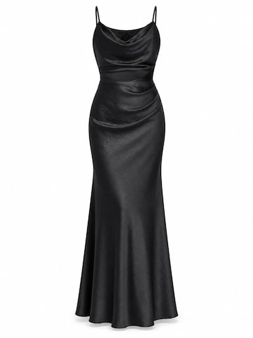 Ombre Abendkleid‌‌‌‌‌‌ in Schwarz: Vorderseite