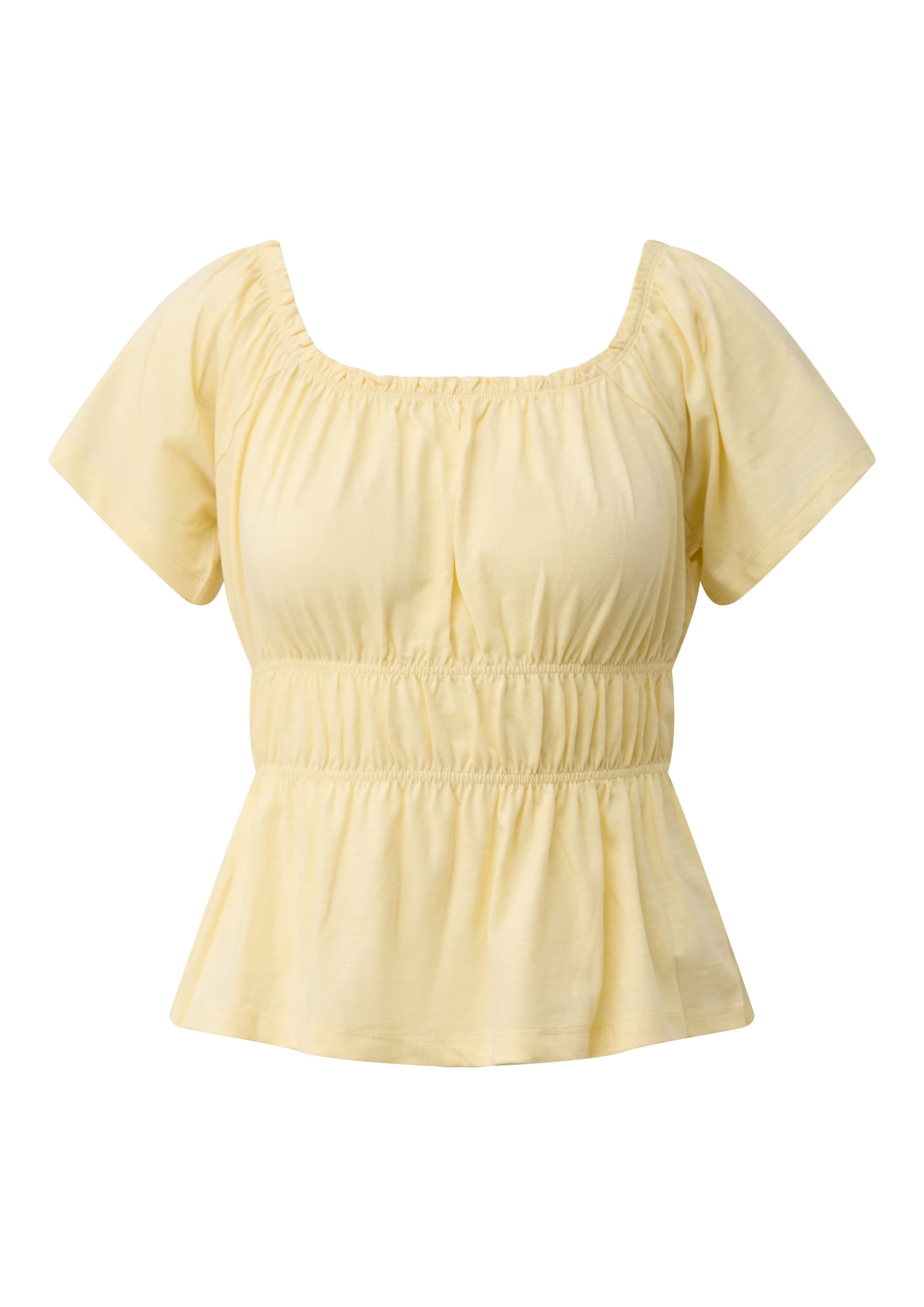 QS Shirt in Gelb: Vorderseite