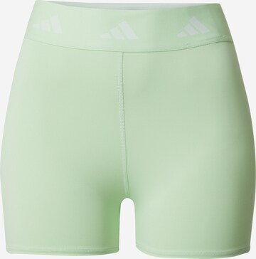 Pantalon de sport 'Techfit' ADIDAS PERFORMANCE en vert : devant