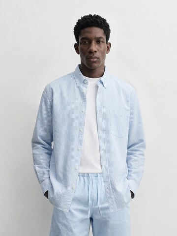 Burocs Regular fit Button Up Shirt in Blue