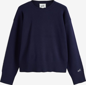 self. Sweater in Blue: front