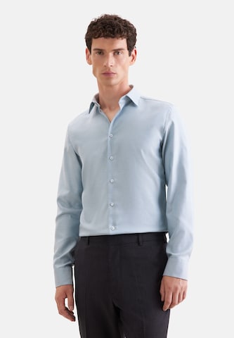 SEIDENSTICKER Slim Fit Hemd in Grün: Vorderseite