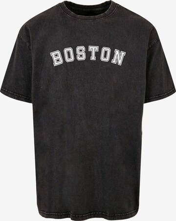 Merchcode Shirt 'Boston X' in Zwart: voorkant