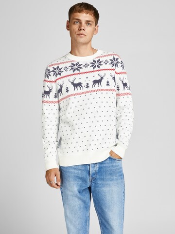 JACK & JONES Pullover 'Snowy' i beige: forside