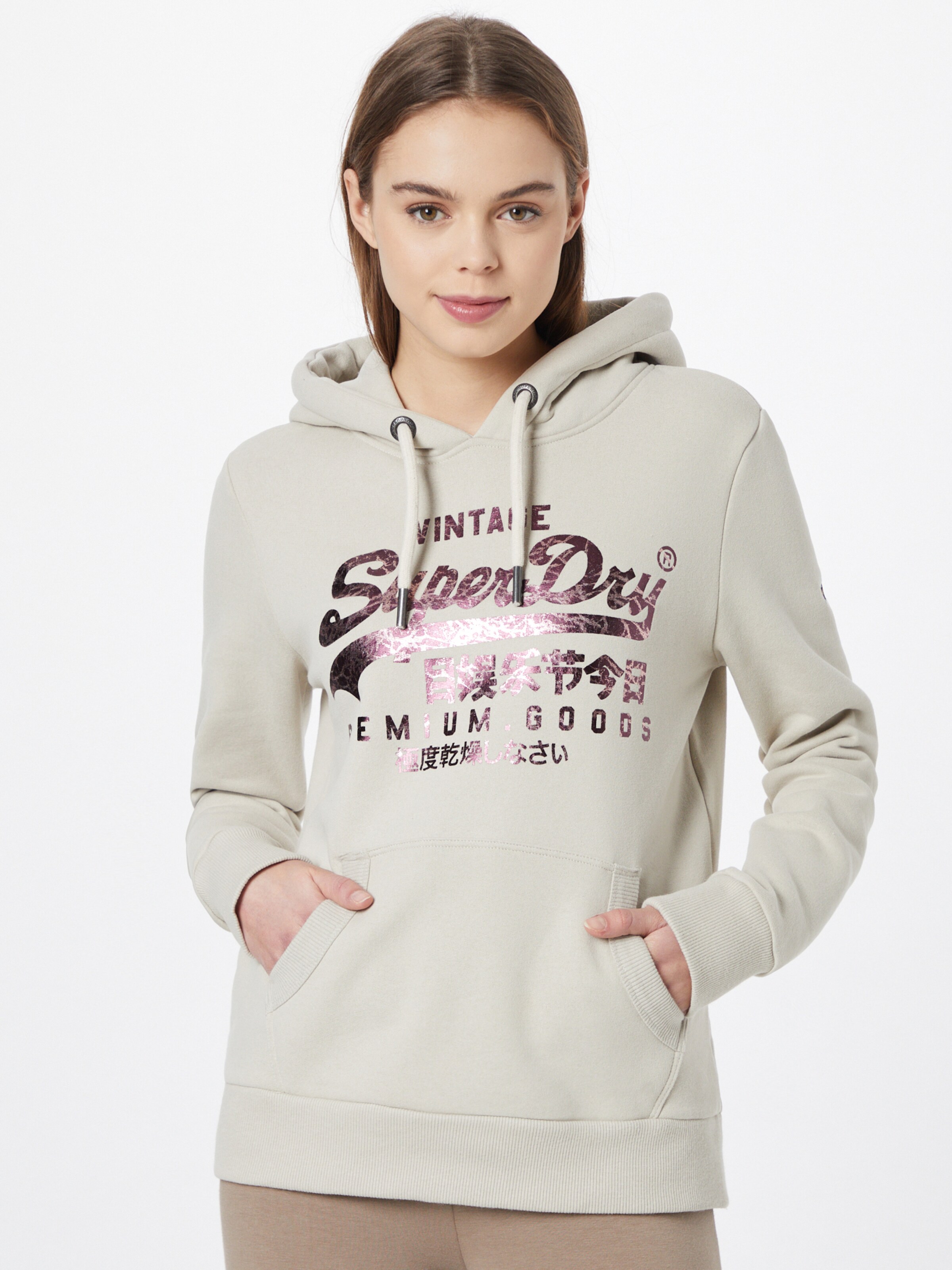 Femme Sweat-shirt Superdry en Écru 
