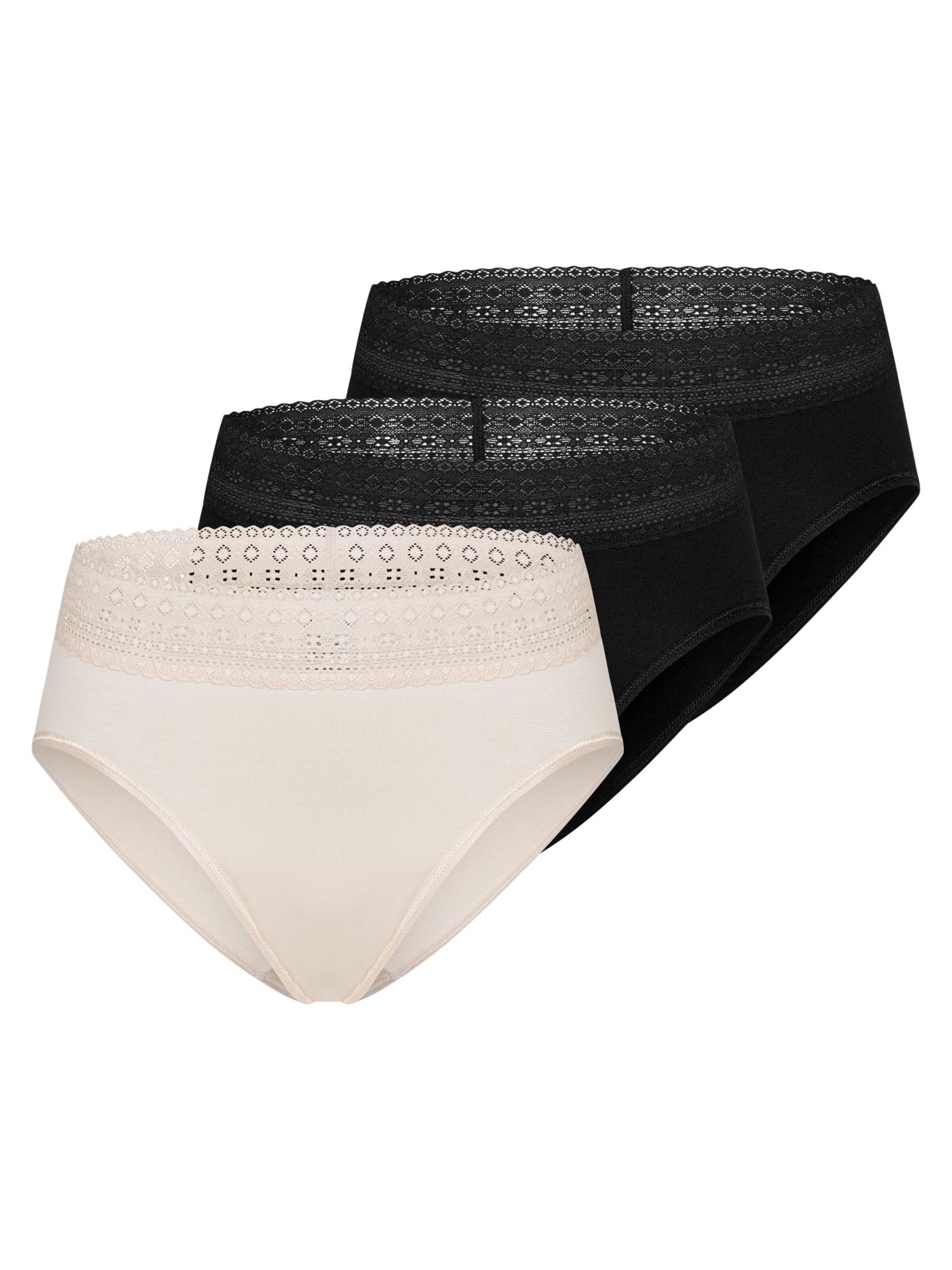 Mey Panty 'Modal Lace' in Brown: front