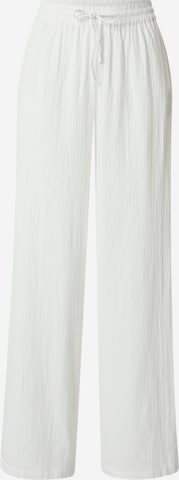 PIECES Wide leg Trousers 'PCSastina' in White: front