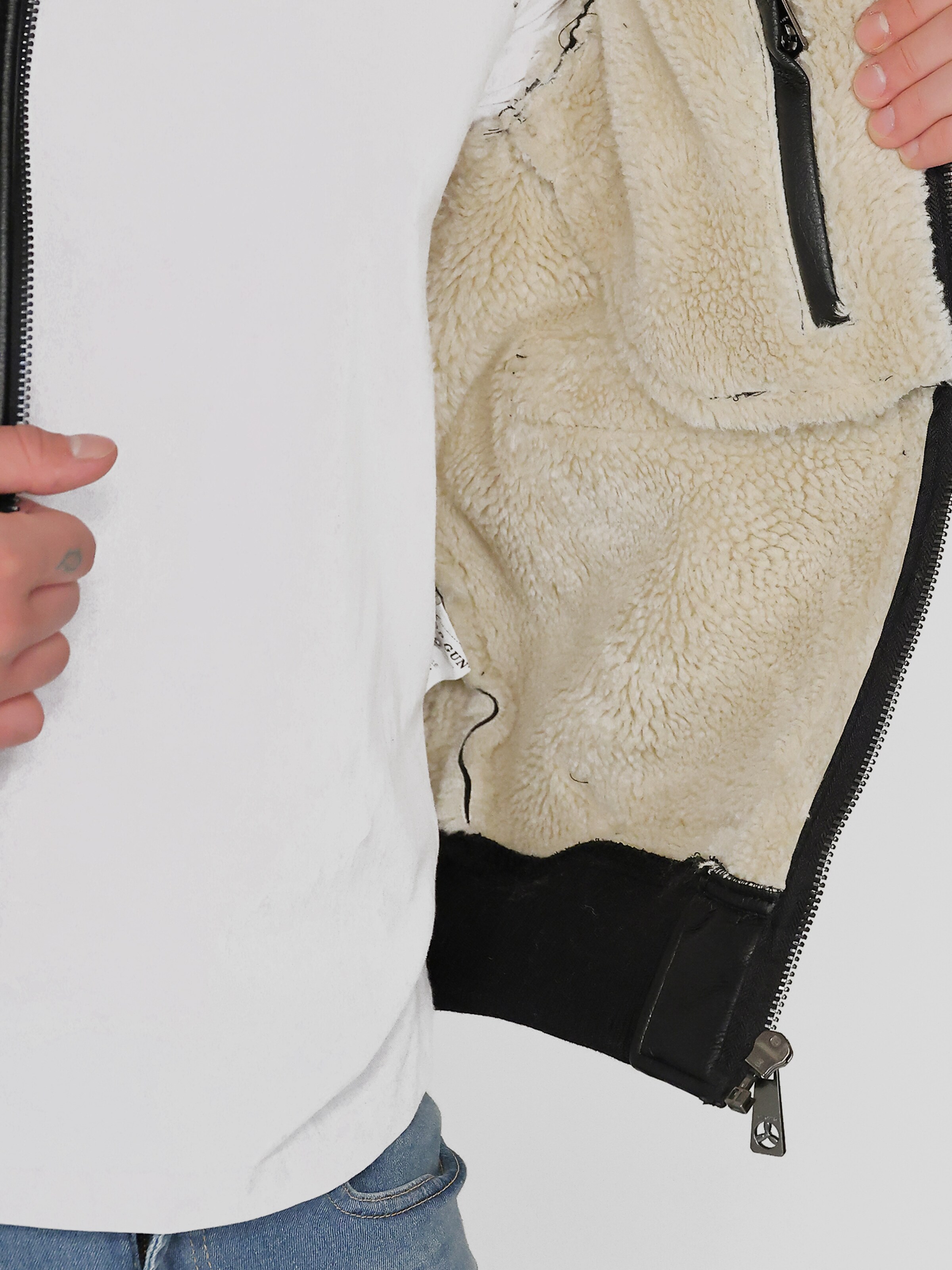 TOP GUN Lederimitatjacke ' TG20213035 ' in Schwarz