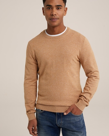 WE Fashion Sweater in Brown: front