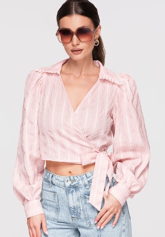 Ombre Blouse in Pink: front