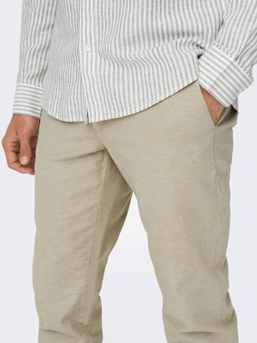 Only & Sons Regular Chino Pants 'Mark' in Beige