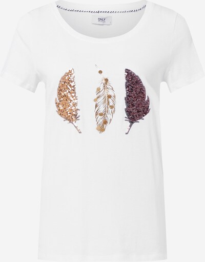 Tricou 'Kita Summer' ONLY pe auriu / alb, Vizualizare produs