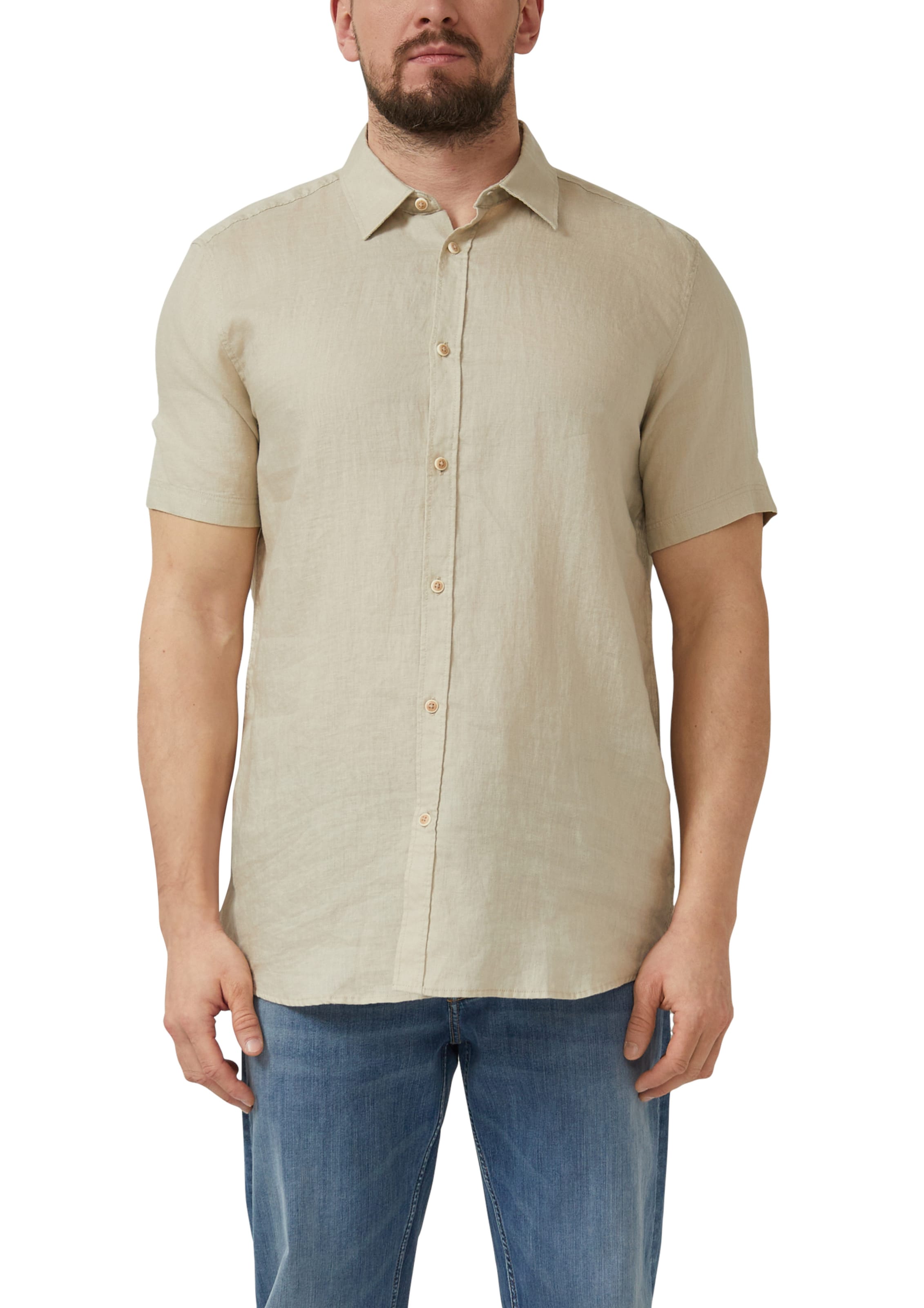 s.Oliver Regular fit Overhemd in Beige