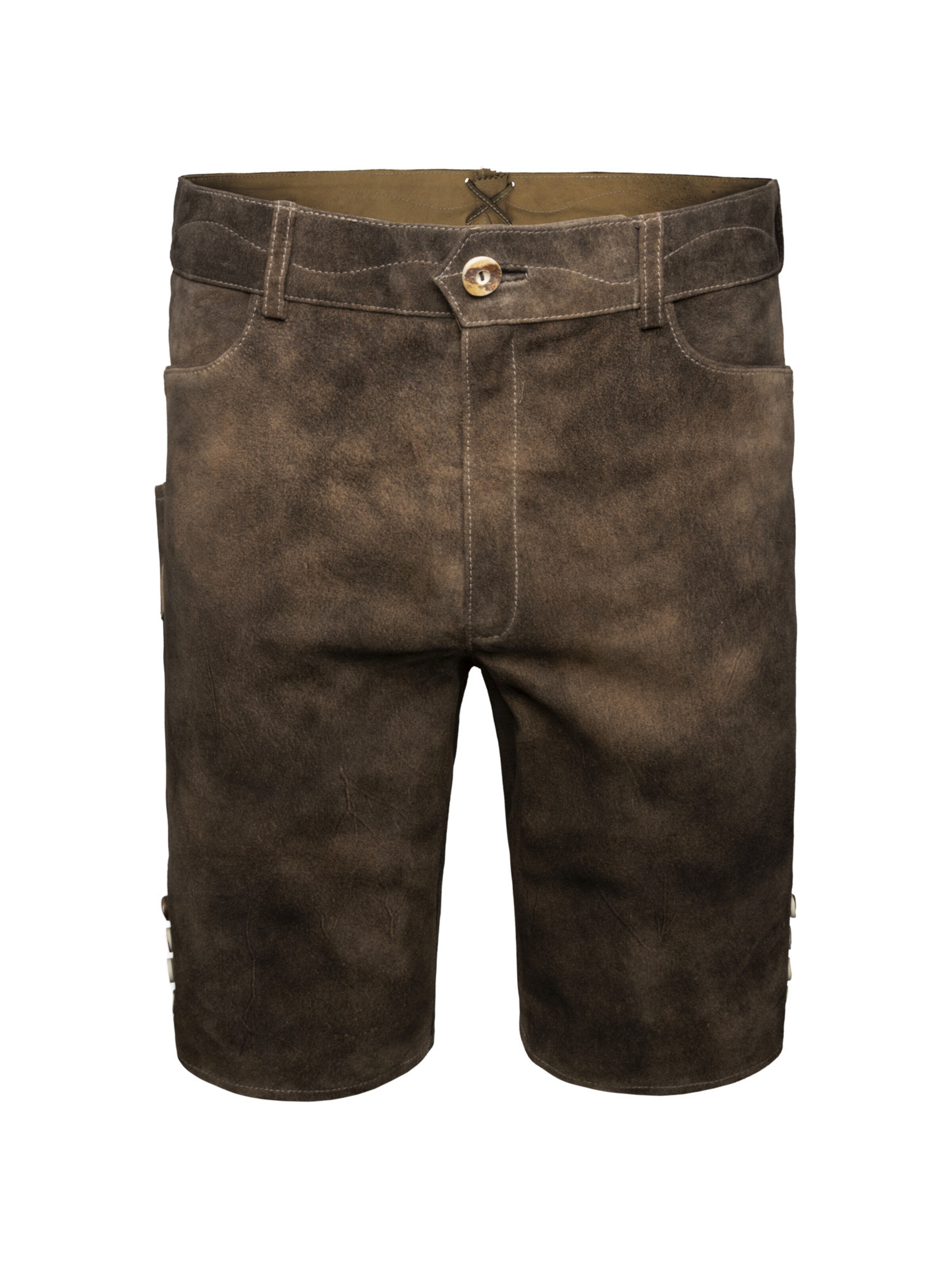 SPIETH & WENSKY - Regular Calças tradicionais 'Pio' em castanho: frente