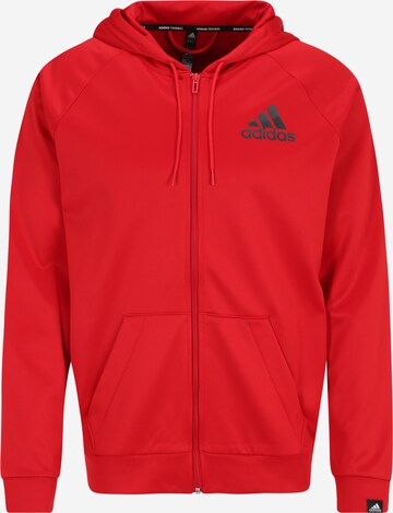 ADIDAS SPORTSWEAR Sportsweatjacke 'Aeroready Game And Go Small Logo ' in Rot: predná strana