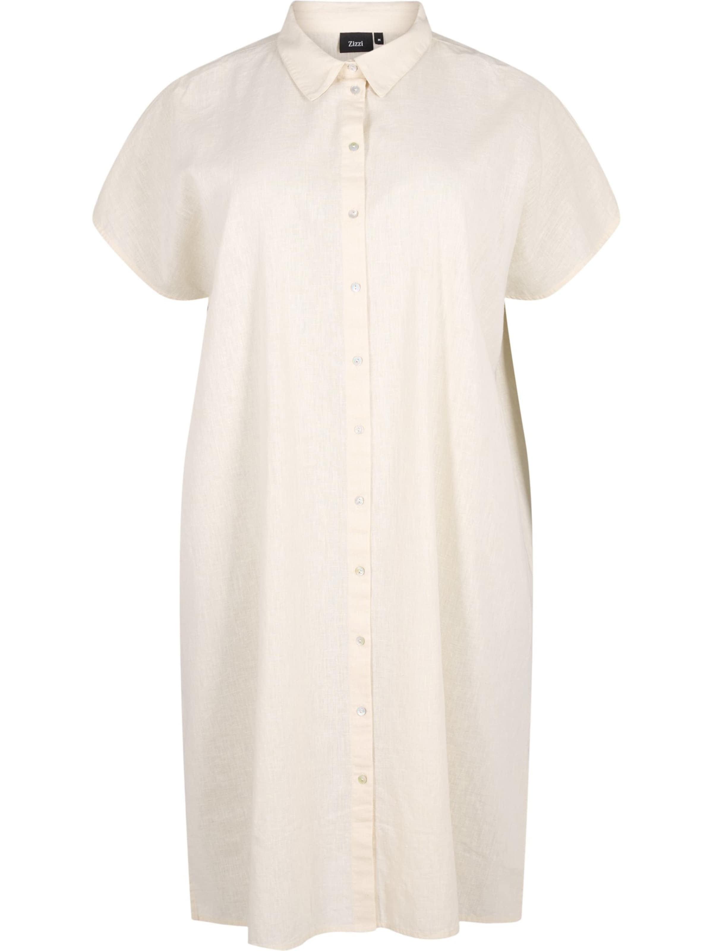 Zizzi Рокля тип риза 'VFLEX' в бежово: отпред