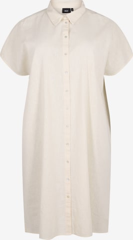 Zizzi Shirt dress 'VFLEX' in Beige: front