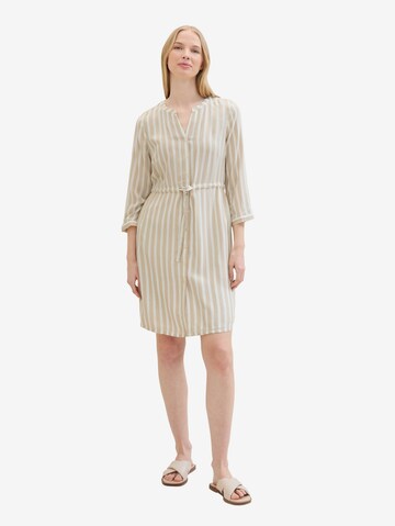 Robe-chemise TOM TAILOR en beige : devant