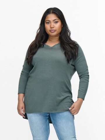 ONLY Carmakoma Sweater in Green: front