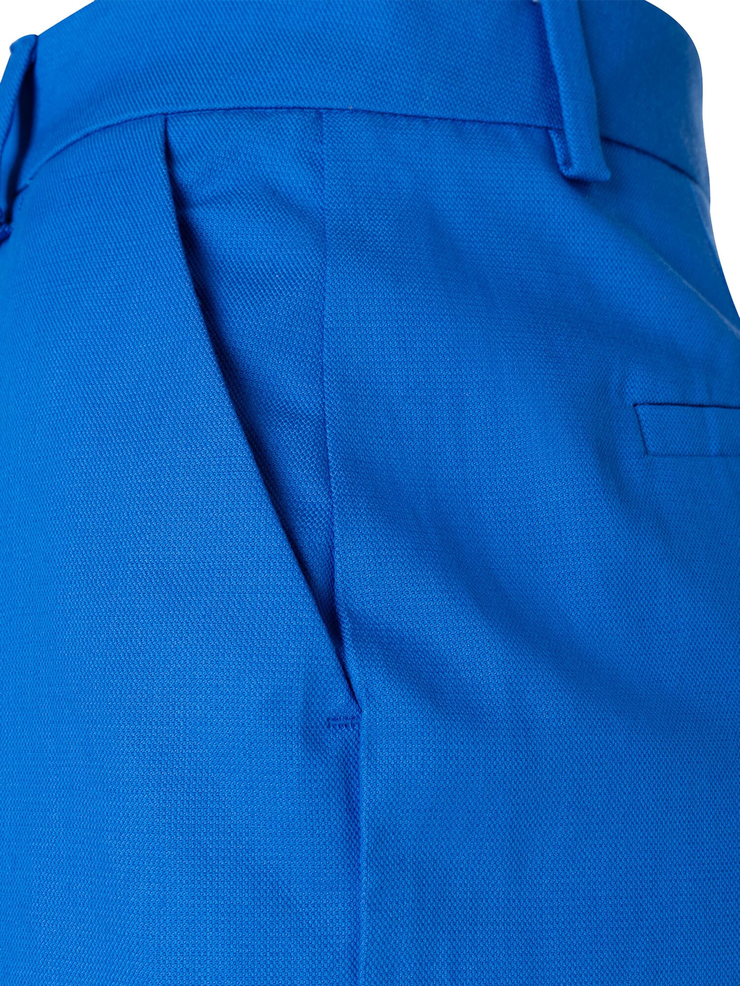 MORE & MORE Široke hlačnice Hlače z naborki | modra barva