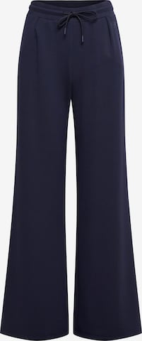 Salsa Jeans Wide leg Bandplooibroek in Blauw: voorkant