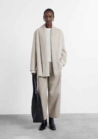 COMMA Vat Broek in Beige: voorkant