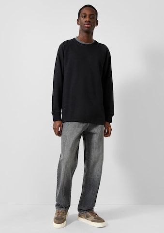 T-Shirt QS en noir : devant